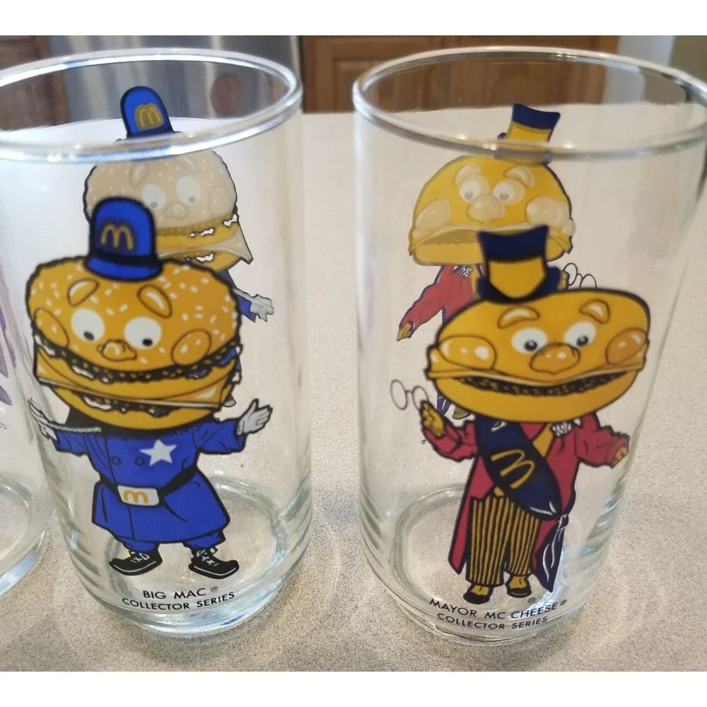 McDonald’s McDonaldland Glasses 1977 Libbey Complete Set of 6 Vintage